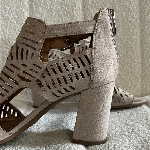 Franco Sarto taupe Cutout Block Heels - Picture 8 of 8
